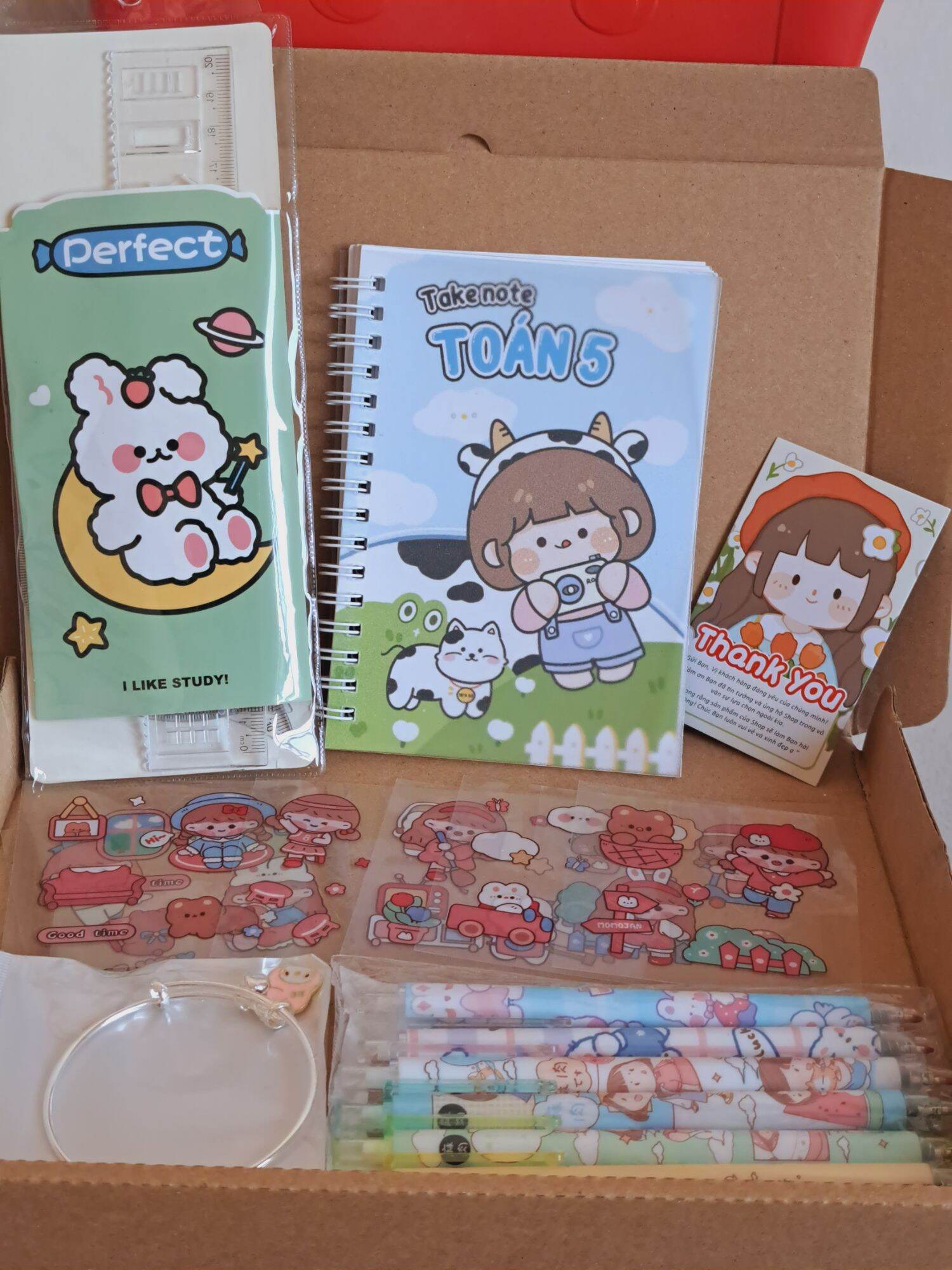 Combo quà tặng học sinh takenote toán 5 + tặng sticker