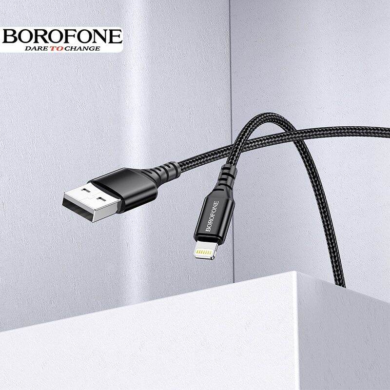 Dây sạc iphone, cáp sạc lightning nhanh 2.4A bột dù borofone BX54 Lightning, Micro,Type C