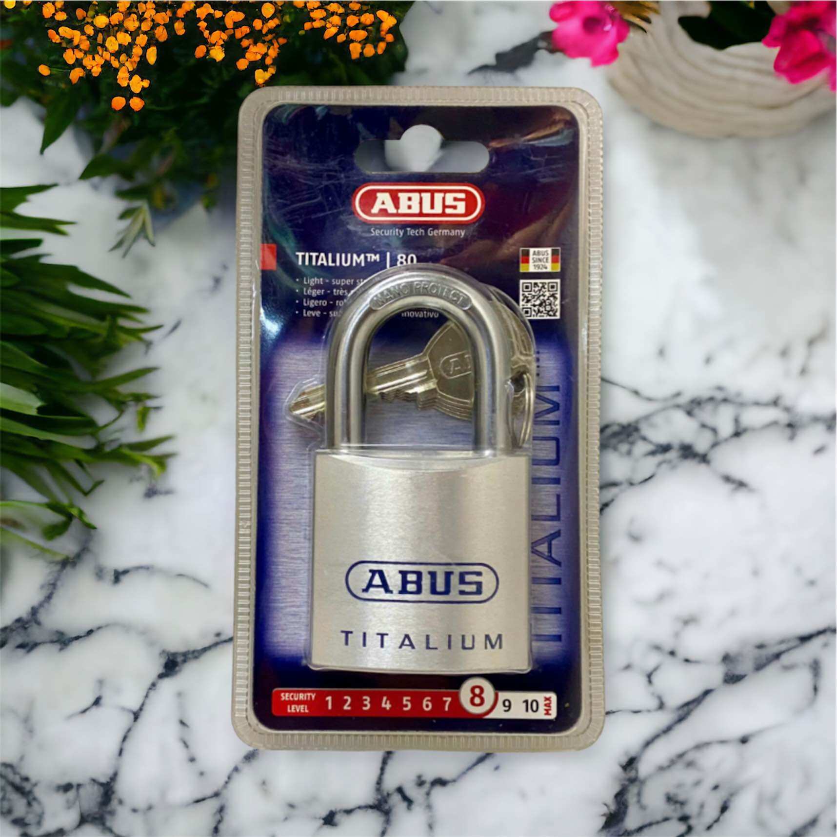 [HCM]ABUS 80TI/50 KHOÁ BẤM ABUS TITALIUM 80TI/50 CÓ 4 CHÌA CAO CẤP CHỐNG CHÌA VẠN NĂNG KHOÁ ĐỨC