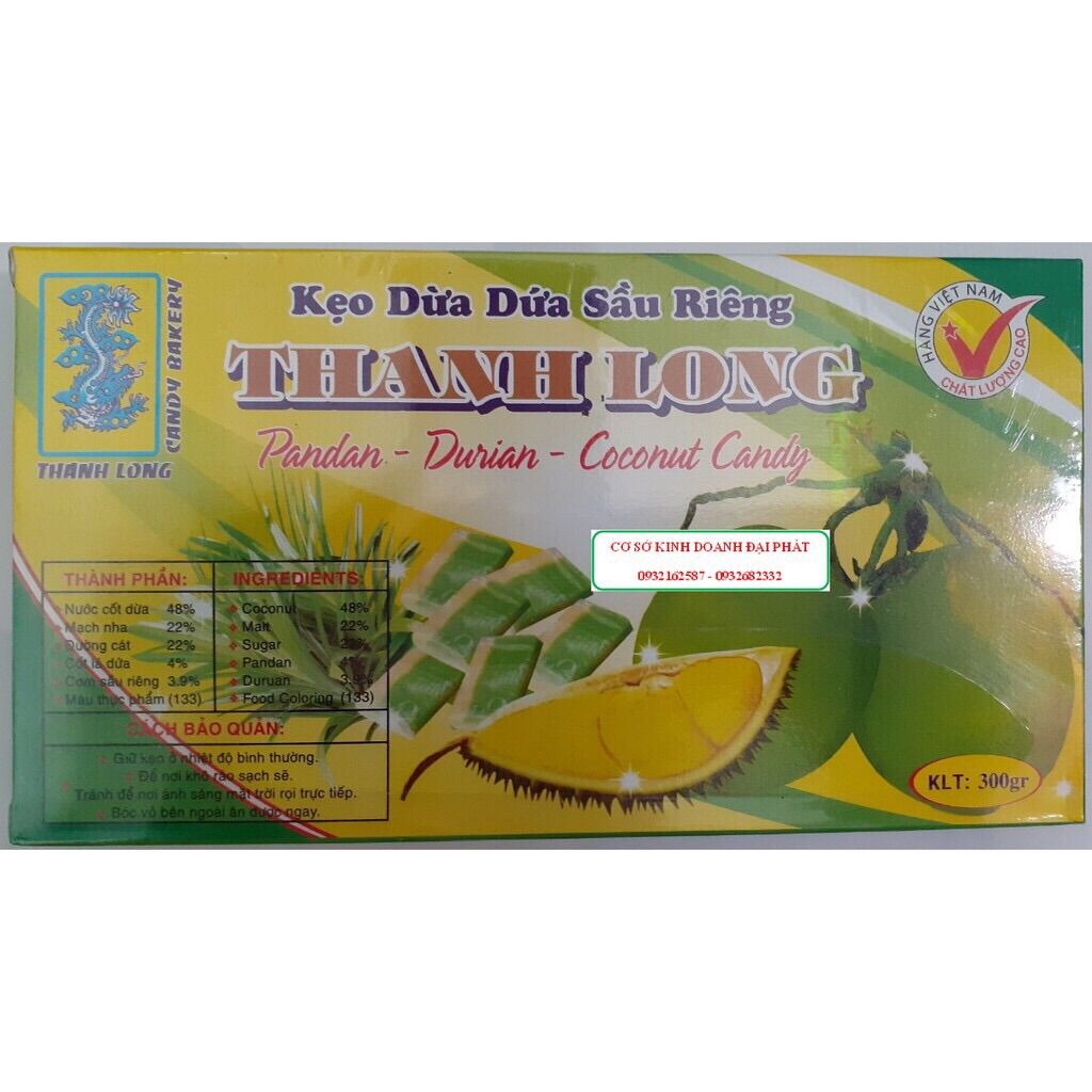 KẸO DỪA  BẾN TRE 300g (THANH LONG)
