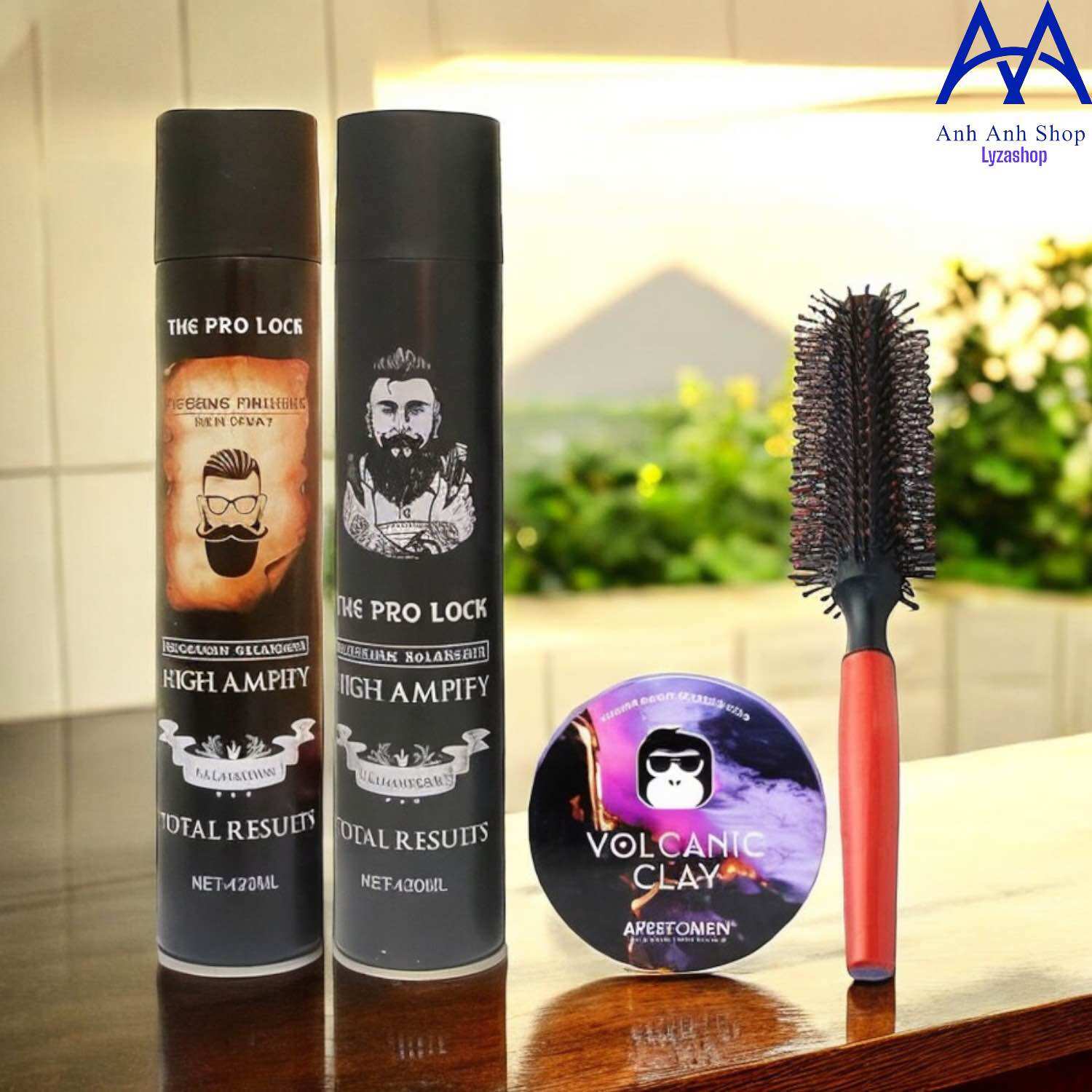 Combo Sáp Vuốt Tóc Volcanic Black Version 3 Phiên bản Mới. Phong Cách Tóc Nam Đẳng Cấp Thời Thượng + TẶNG GÔM PROLOCK 420ml + Tặng Lược tạo phồng tóc