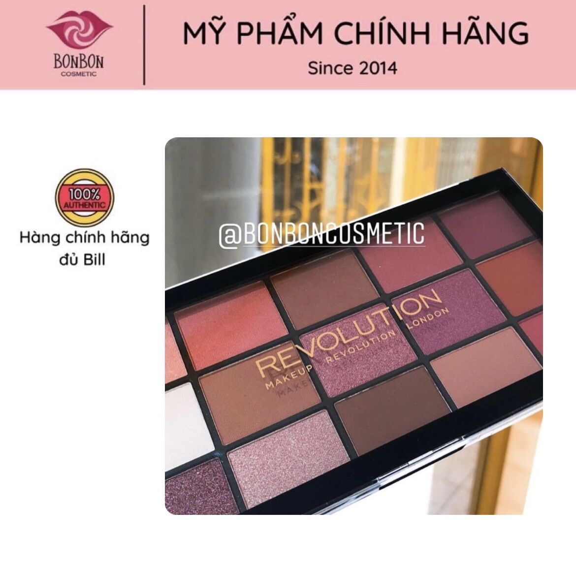 Bảng mắt revolution makeup revolution london tone màu quyến rũ bonboncosmetic