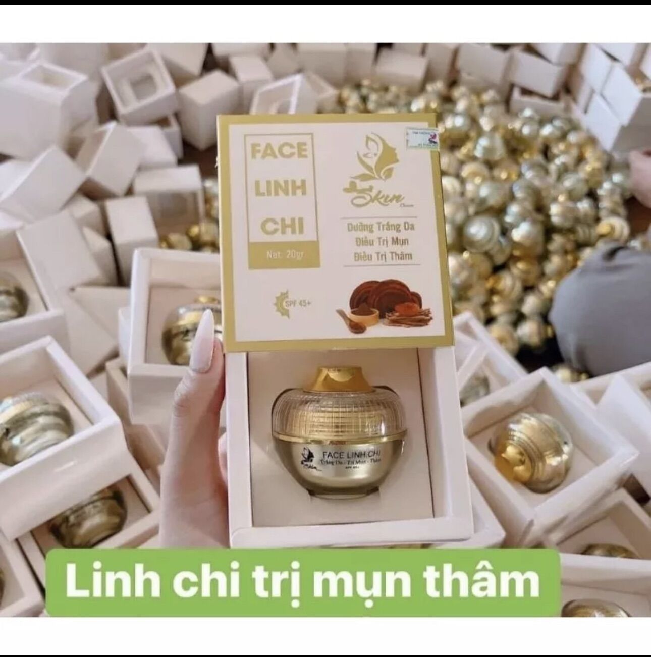 Kem face linh chi skin mụn nám tàn nhang mẫu mới