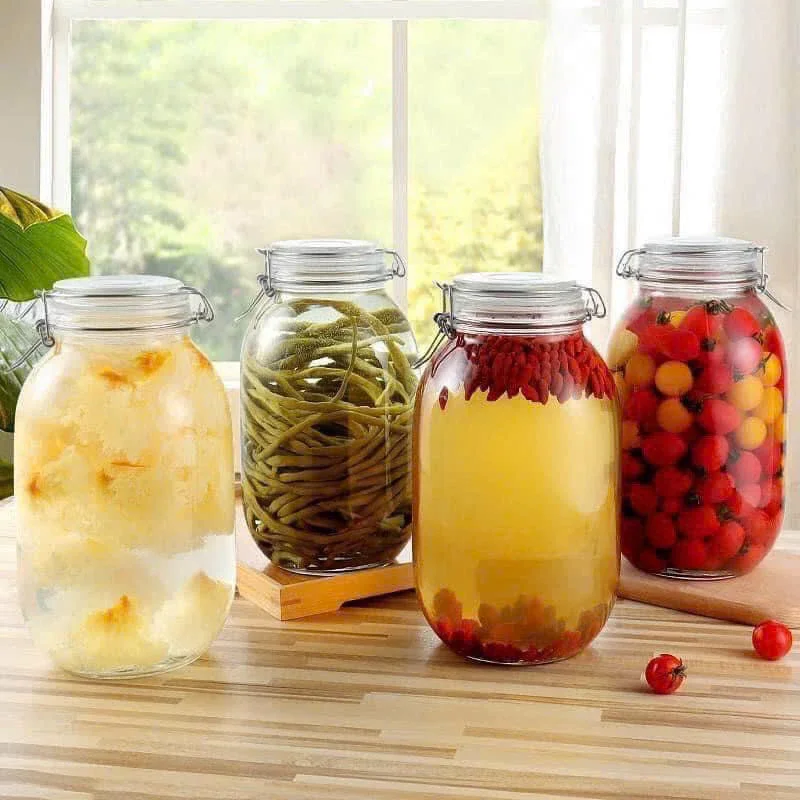 Hũ thủy thủy tinh nắp kẹp ,nắp cài cao cấp 2l ,3l cực dày dặn dùng nuôi scoby làm trà kombucha ,nấm nước kefir ,đựng thực phẩm