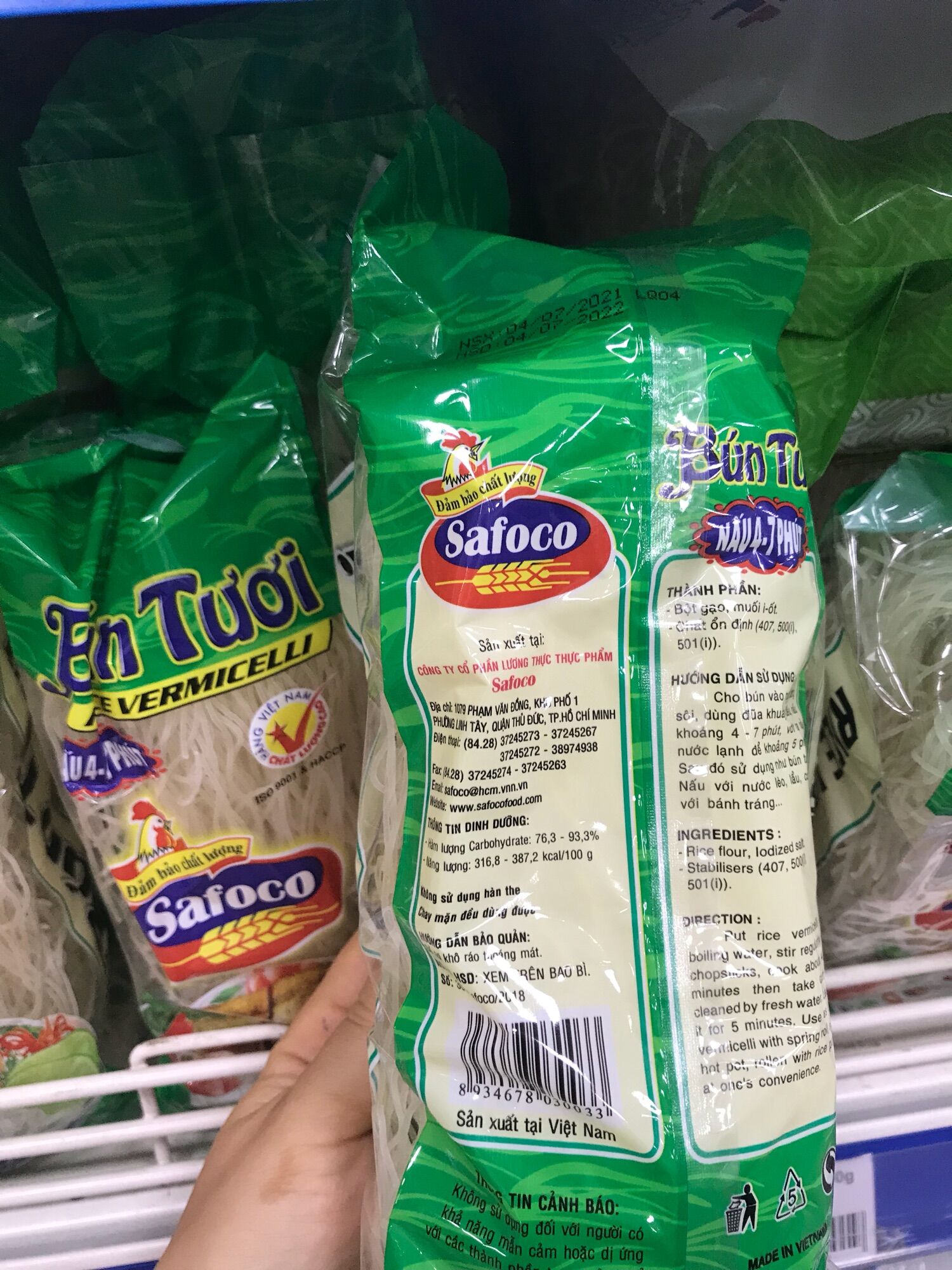 bún tươi Safaco 300gr- combo 2 gói
