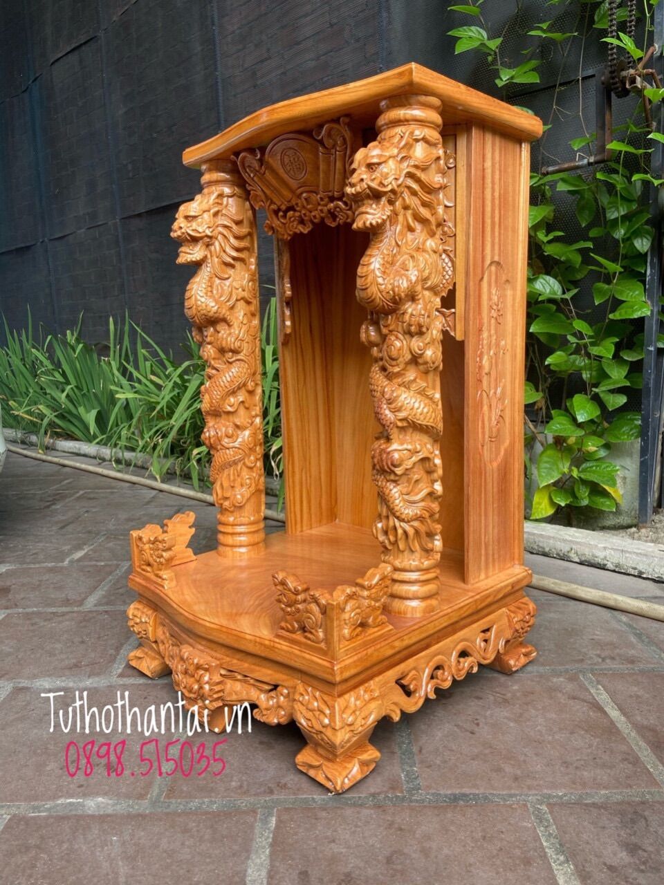 Bàn thờ thần tài cao cấp mẫu Rồng Phun Lửa