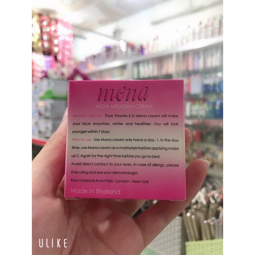 1 hủ Kem dưỡng trắng da MeNa 3g