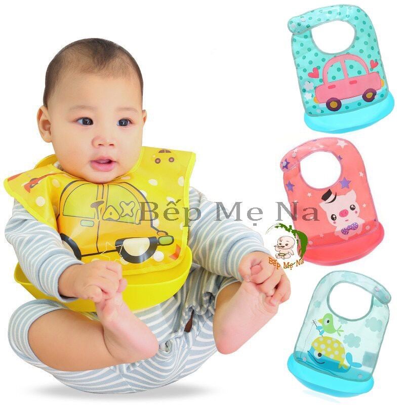 Yếm ăn dặm có máng tháo rời