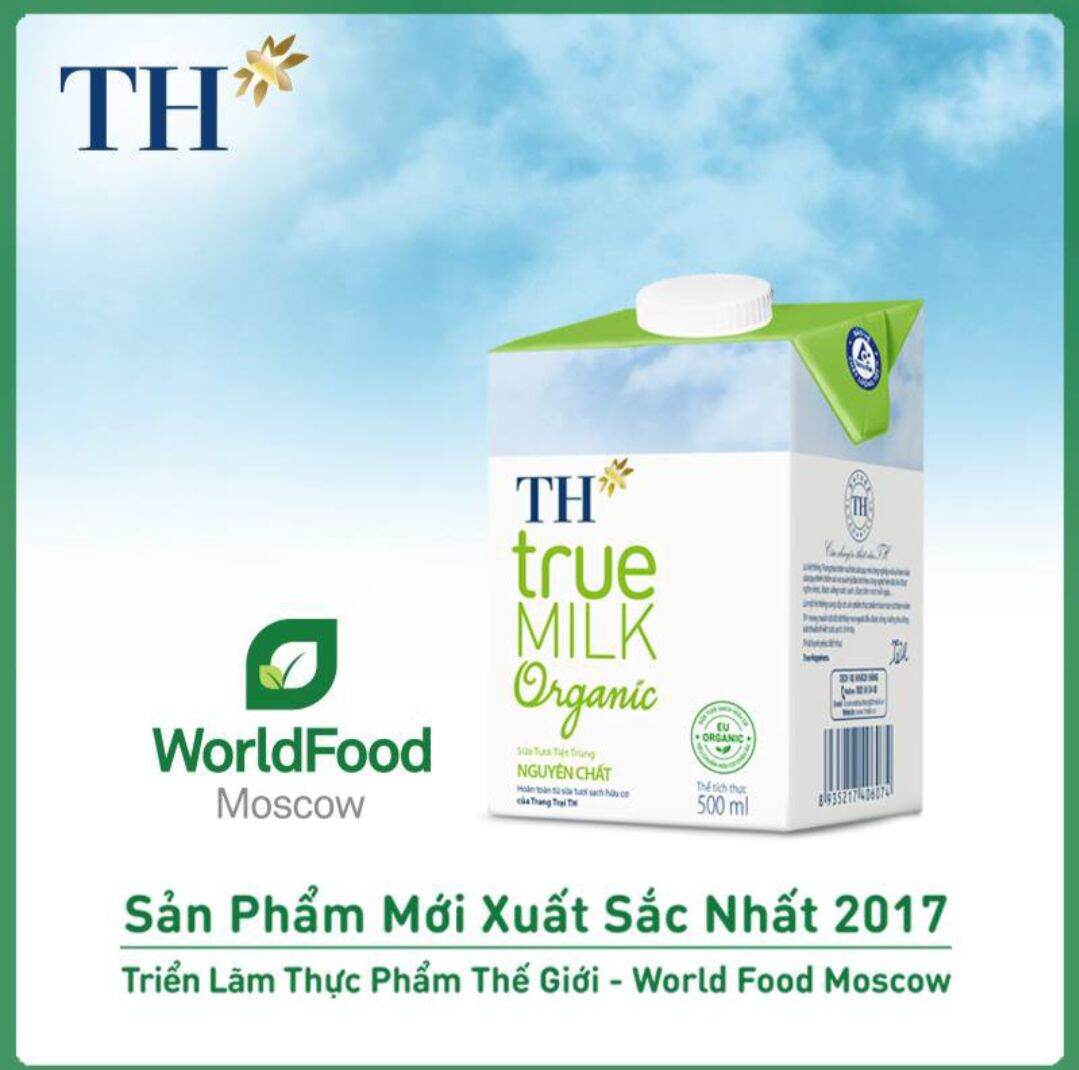 Thùng sữa tươi tiệt trùng nguyên chất TH true milk Organic 500ml × 12 hộp