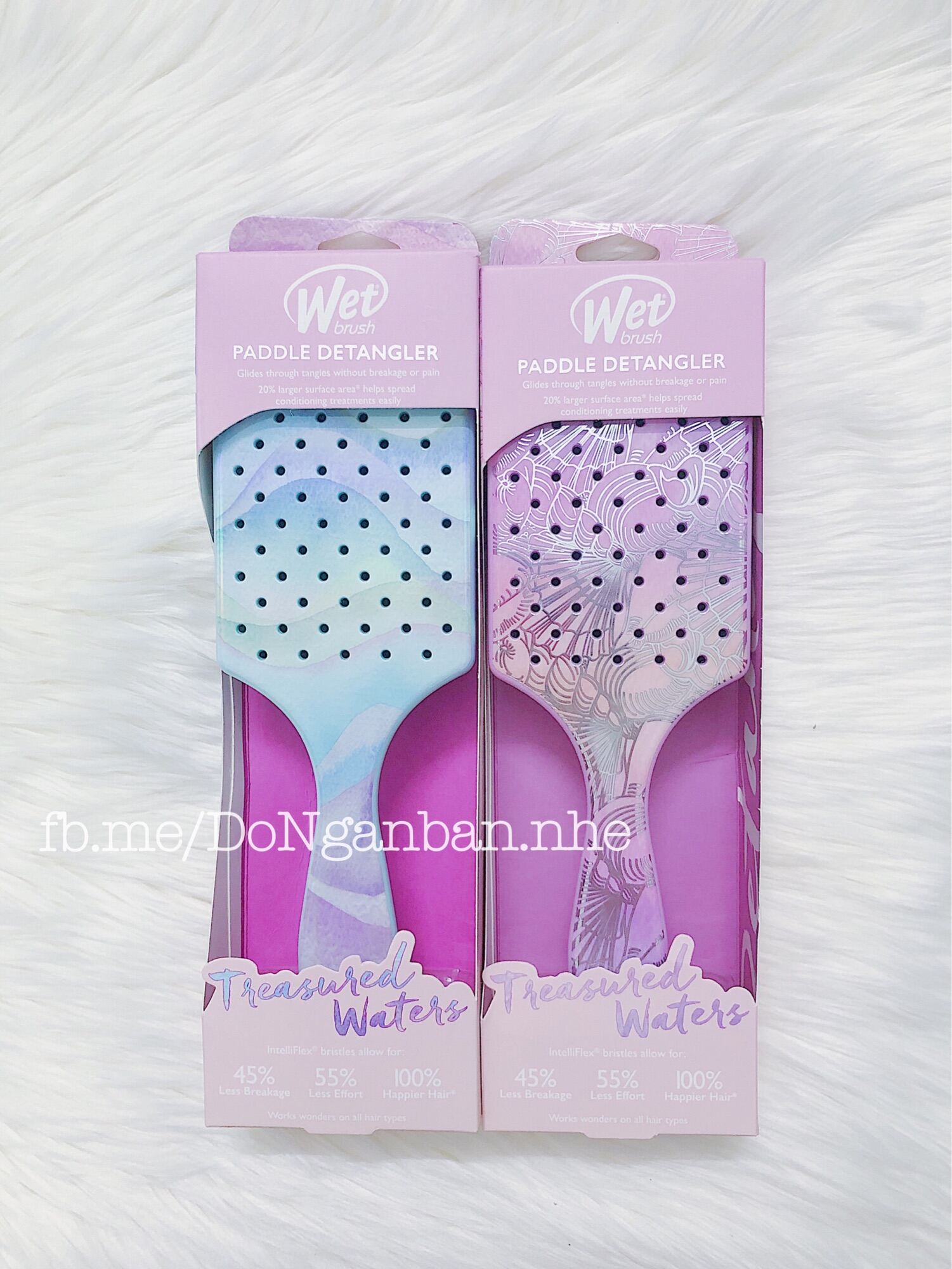 Lược Chải Tóc Wet Brush Paddle Detangler Treasured Waters