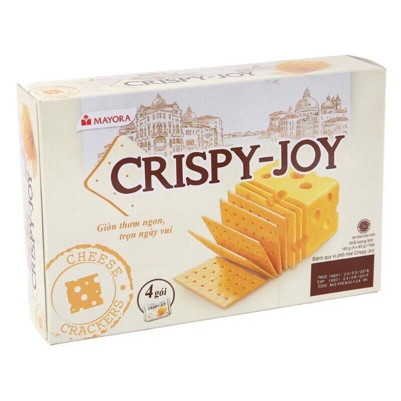 Bánh Quy Phô Mai Crispy Joy Hộp 4 Gói