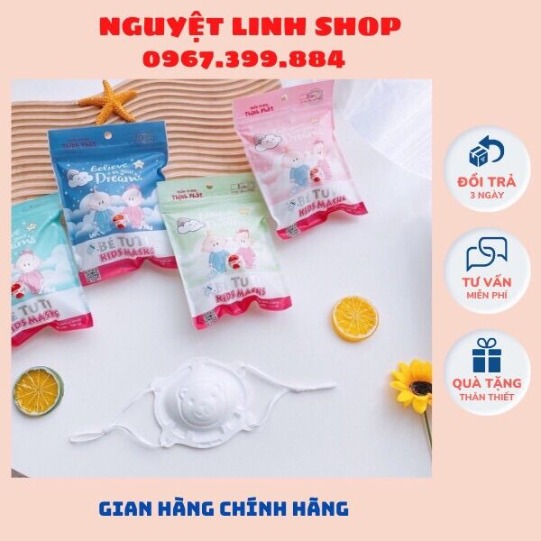 Khẩu trang gấu cho bé Kids Mask bé Tuti Thịnh Phát chính hãng (1 set/3 chiếc)