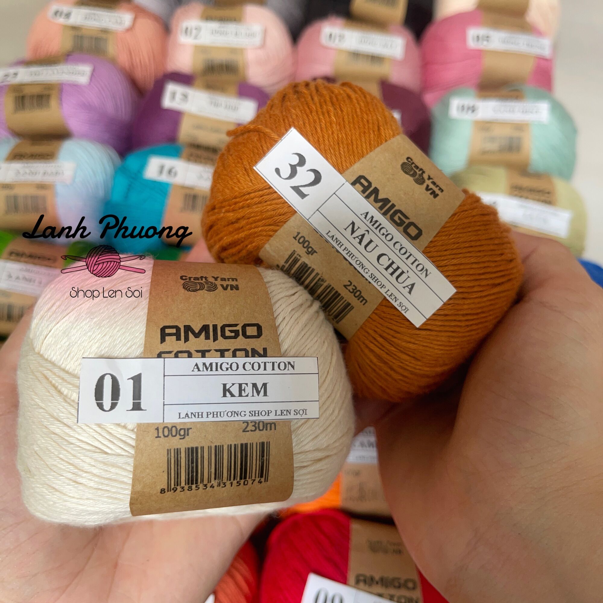 Amigo 100% Cotton Yarn for Crocheting Hats, 100Gr Roll Bag
