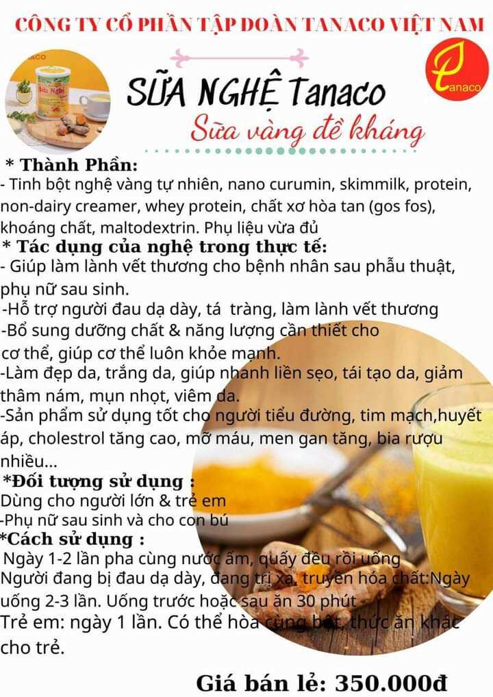 Sữa Nghệ Tanaco