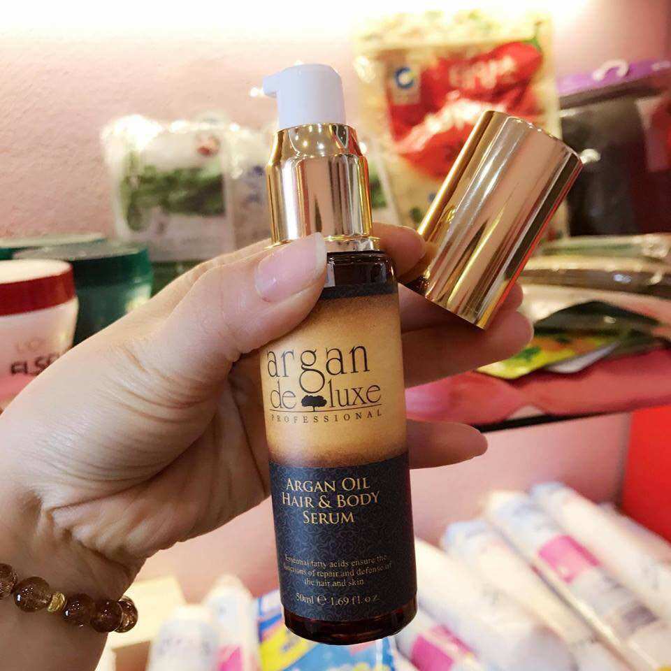 Tinh dầu dưỡng bóng và phục hồi tóc khô xơ argan deluxe 50ml