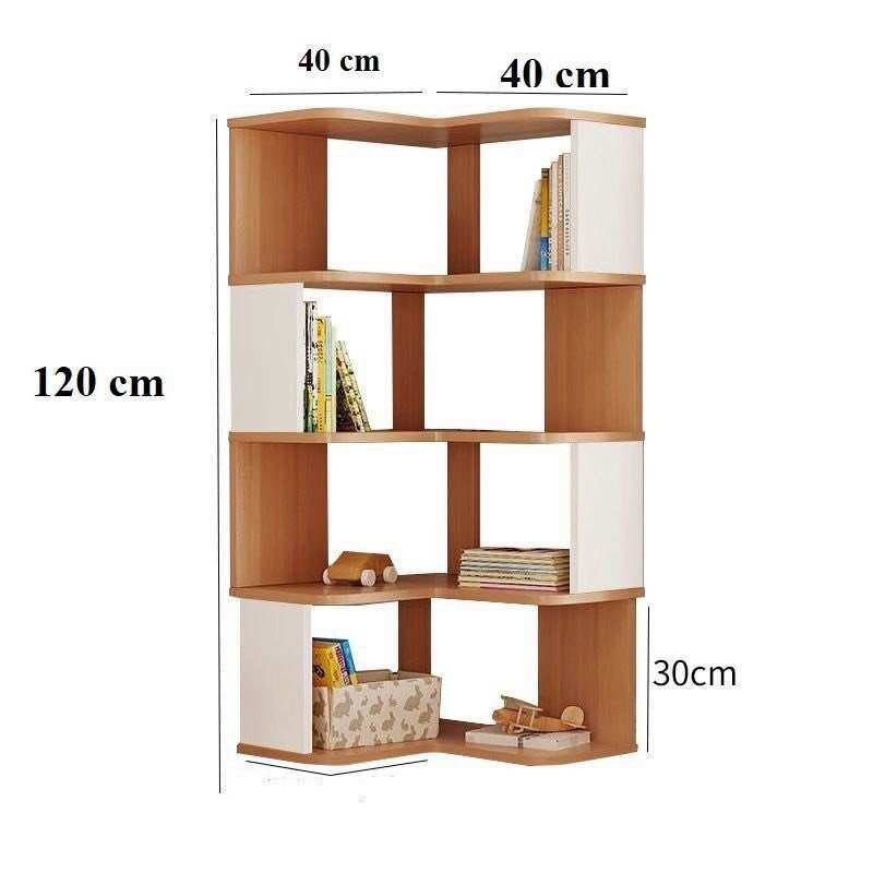 Kệ gỗ đựng đồ đa năng góc tường hiện đại - Kệ gỗ góc khuyết