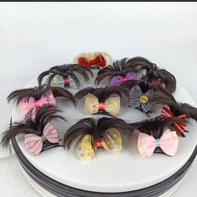 Chởm tóc cây dừa  thắt nơ dể thương cho bé