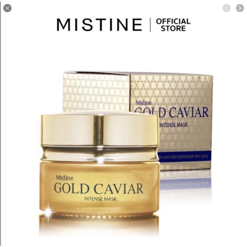 🇹🇭🇹🇭mistine gold caviar intense mask: mặt nạ ngủ dưỡng trắng da,mềm,mịn…cô đặc từ vàng và trứng cá tầm muối