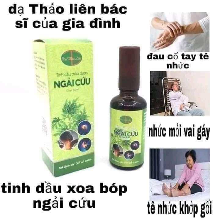 Tinh dầu thảo dược ngải cứu Thảo Liên xoa bóp xương khớp lọ 50ml
