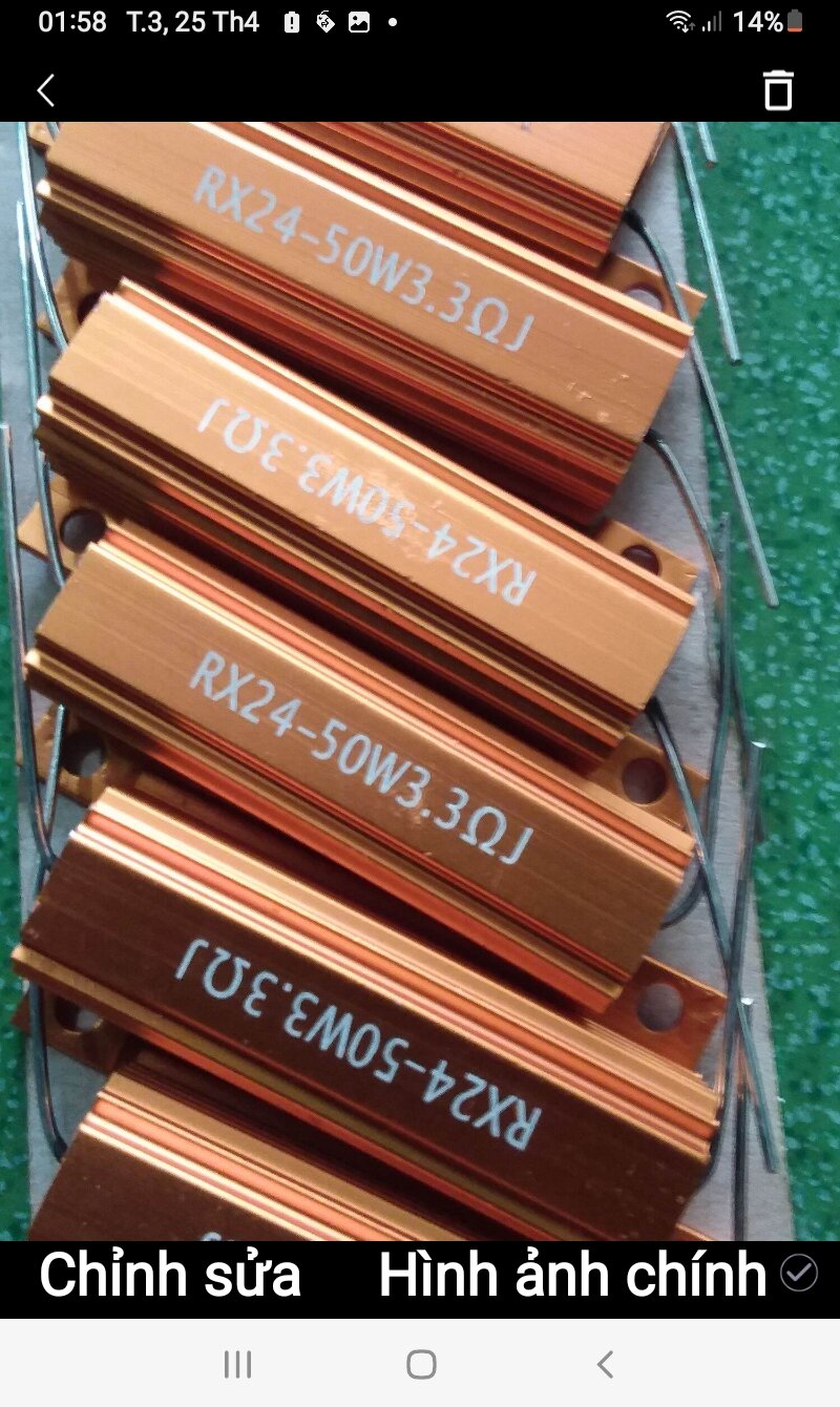 1 -điện trở nhôm 50w -15ôm