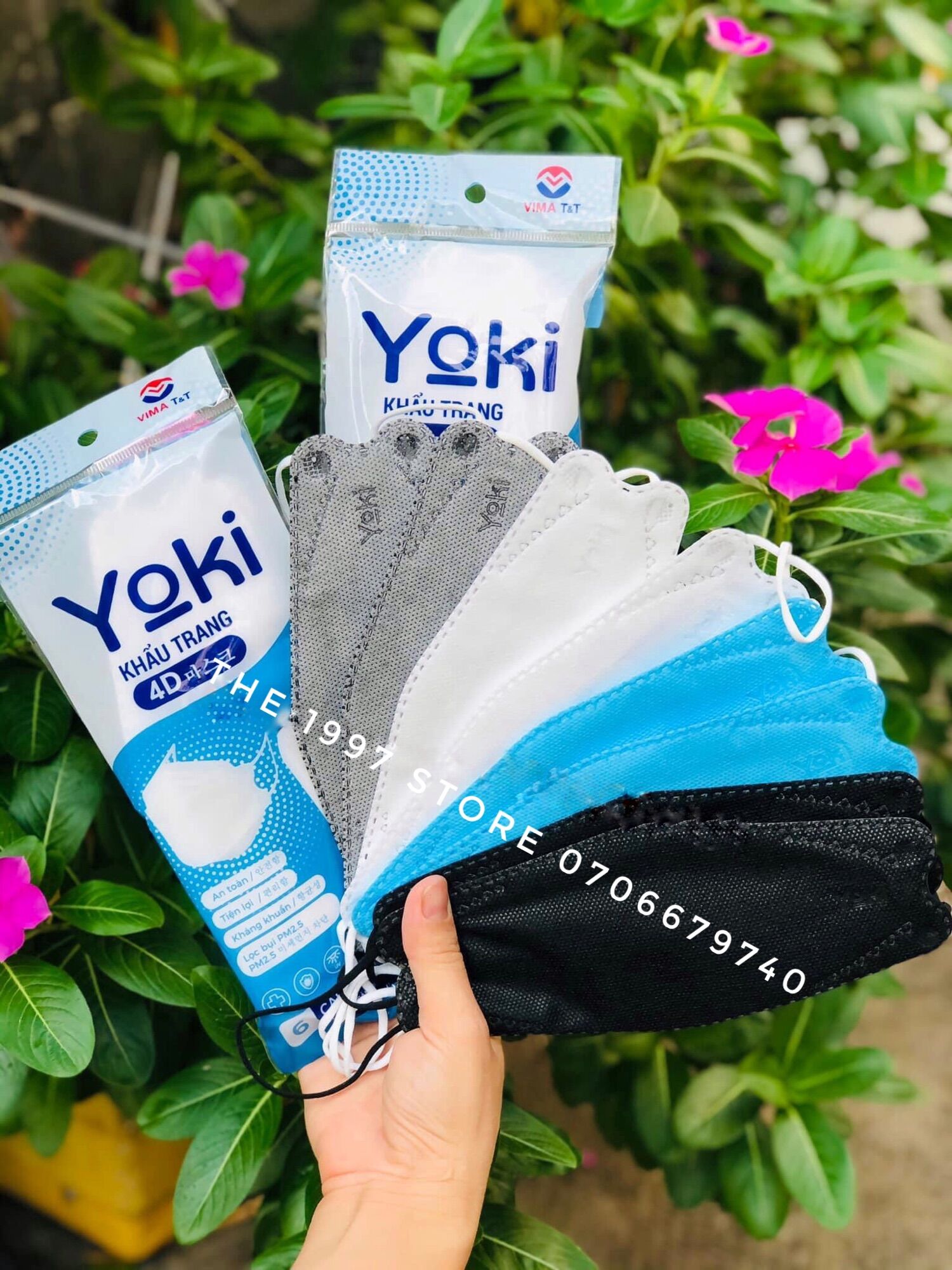 [HCM]KHẨU TRANG 4D KF94 Yoki HÀNG CTY (Bịch 10 cái) 4 Lớp