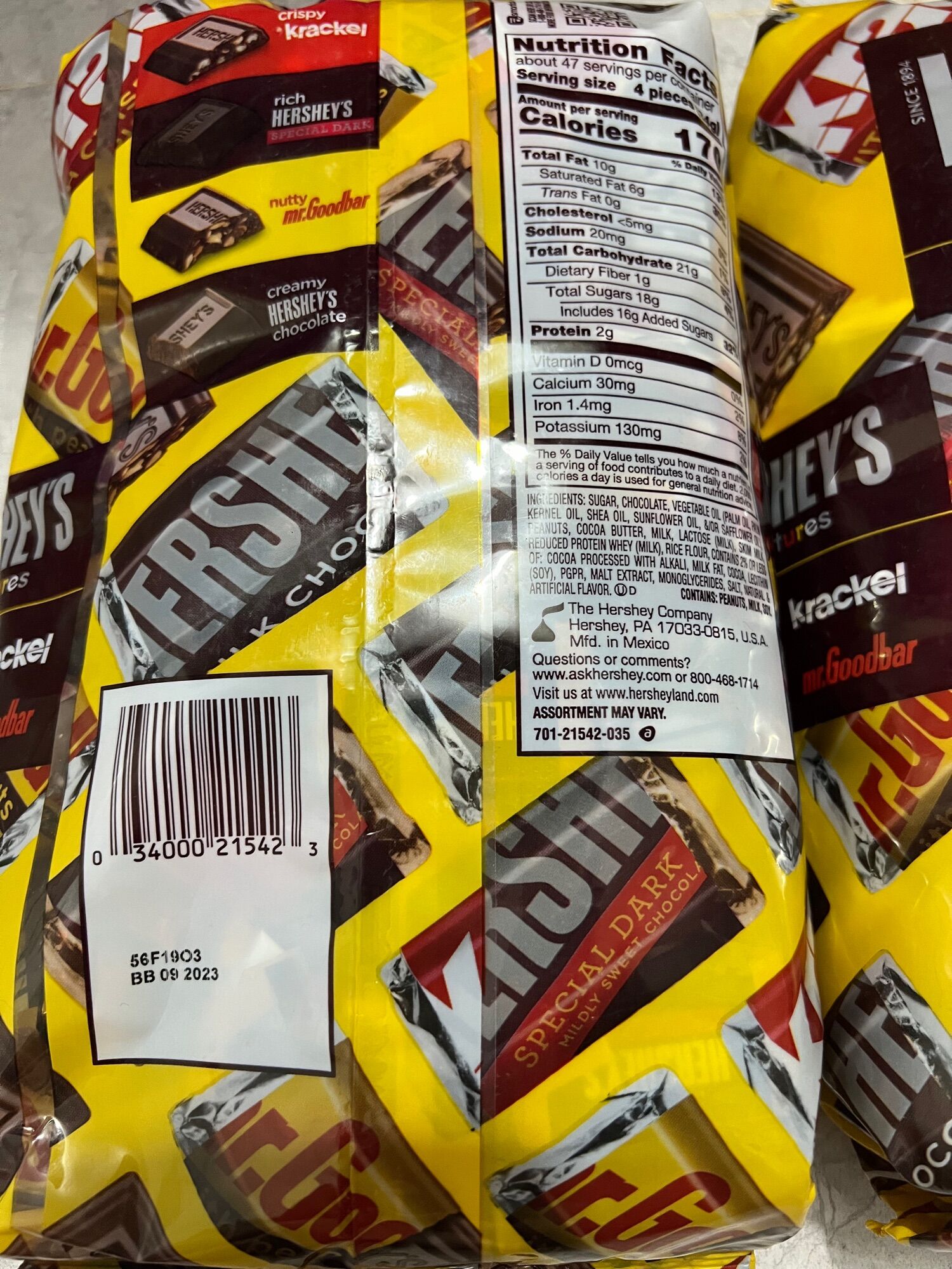 [HCM] Combo 2 gói kẹo Hershey’s Mỹ 158 viên