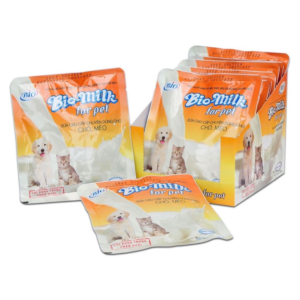 SỮA DINH DƯỠNG CHO CHÓ MÈO Bio milk Gói 100g - BOMPET