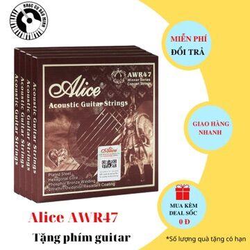 Dây đàn guitar acoustic ALICE AWR47 (dây guitar Alice R47), phụ kiện âm nhạc, guitar chính hãng cao cấp