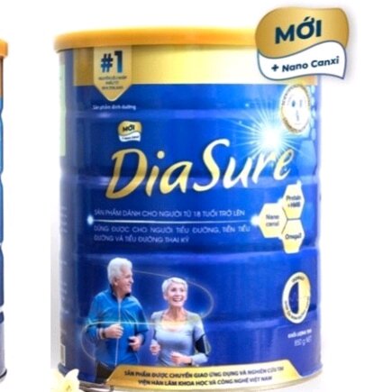 Sữa diasure 850gr mẫu mới sữa tiểu đường bổ sung canxi nano