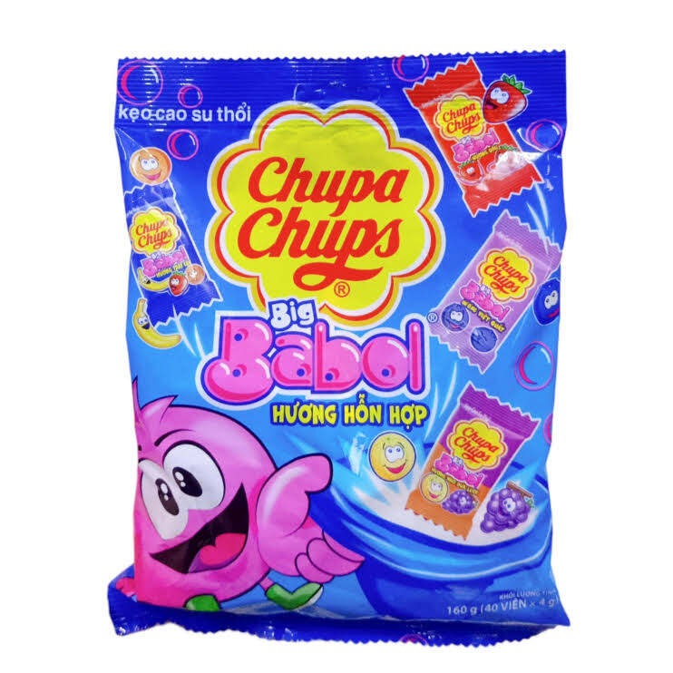 Kẹo gum bigbabol hương trái cây hỗn hợp 160gr - Đồ Ăn Vặt Giá Rẻ