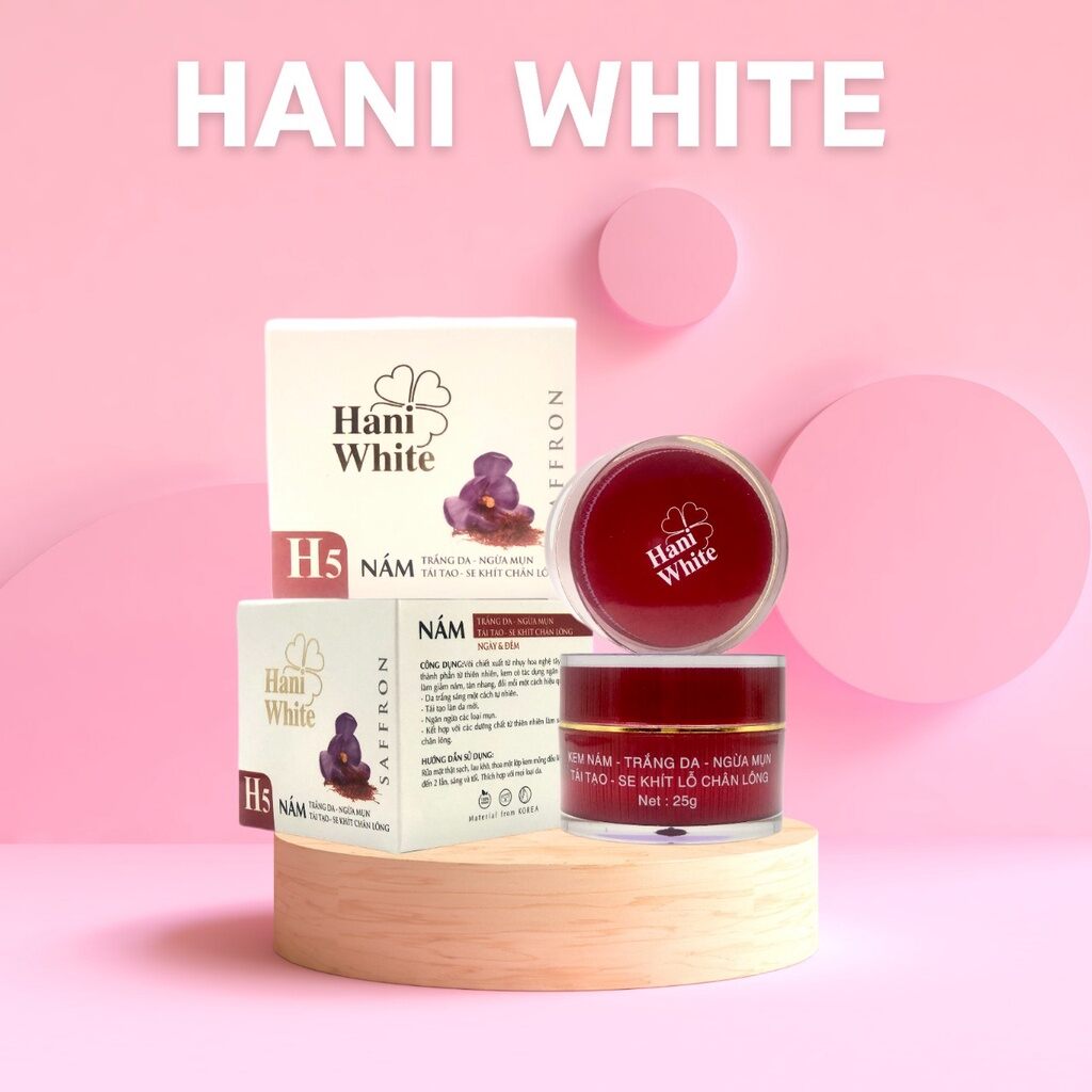 Kem hani white h5 nám trắng da ngừa mụn tái tạo se khít lỗ chân lông