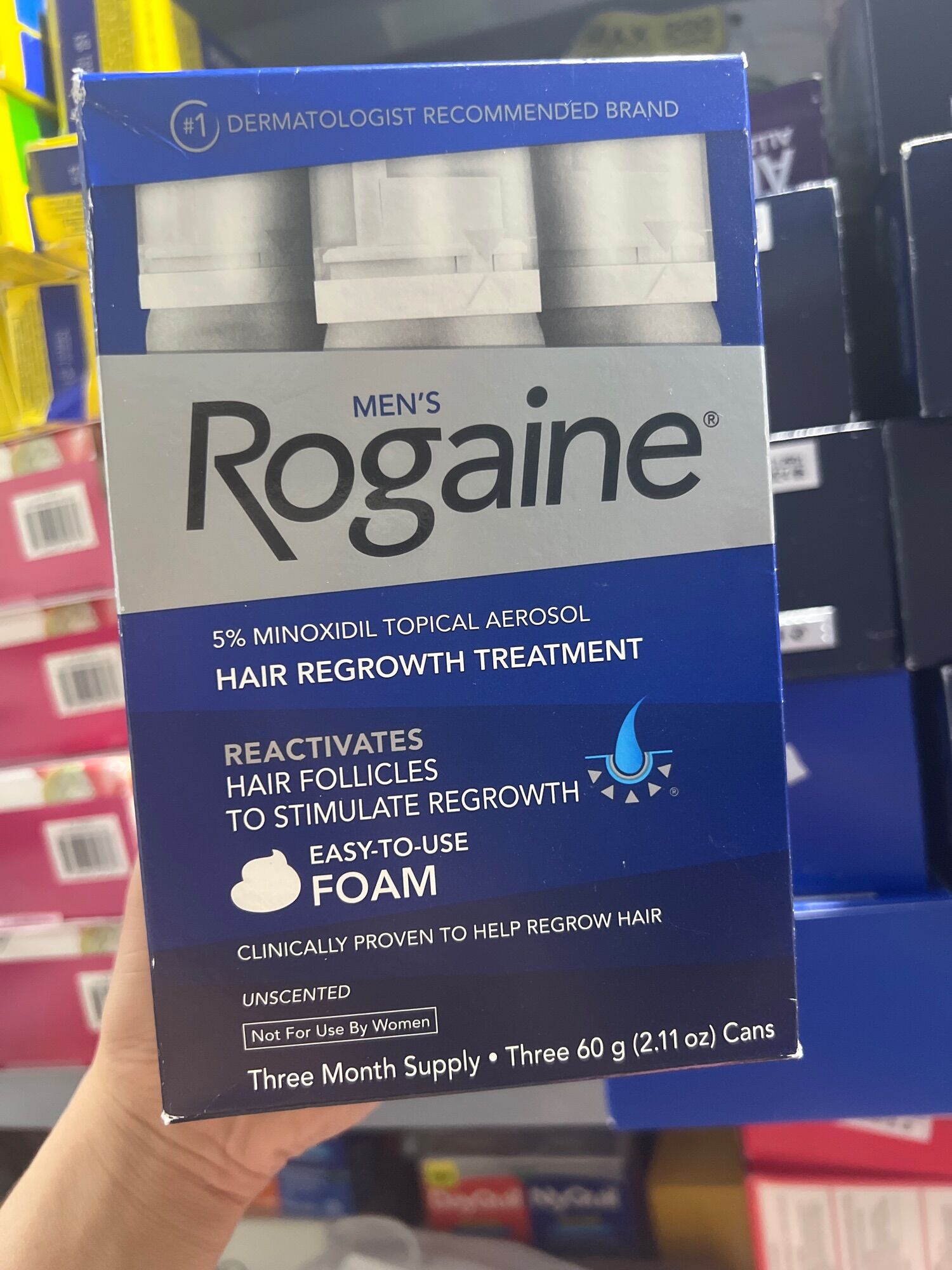 Kem mọc tóc dạng bọt dành cho nam men’s rogaine extra strength 60ml