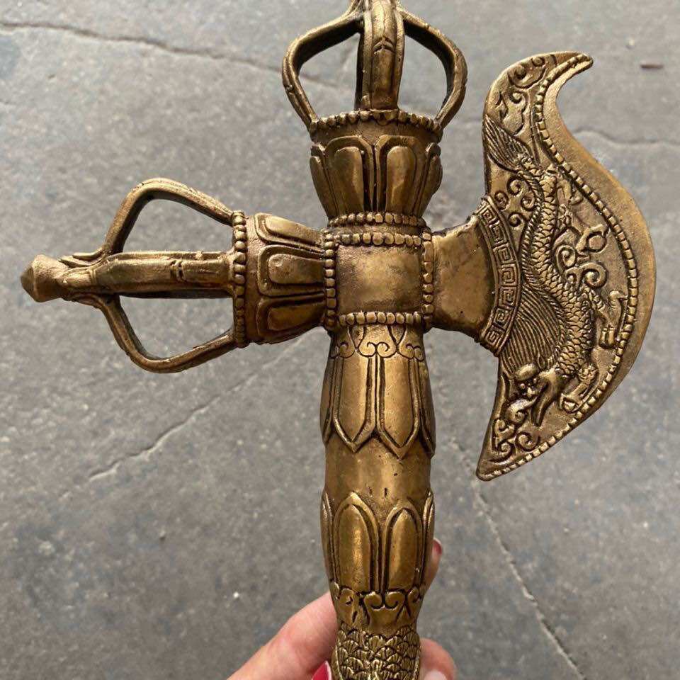 Kim cang phổ ba bằng đồng dài 32cm