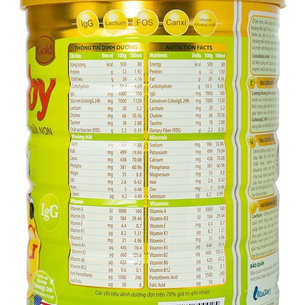 Colosbaby Gold 0+ 800gr (date 2026 mã Qr tích xu đầy đủ)