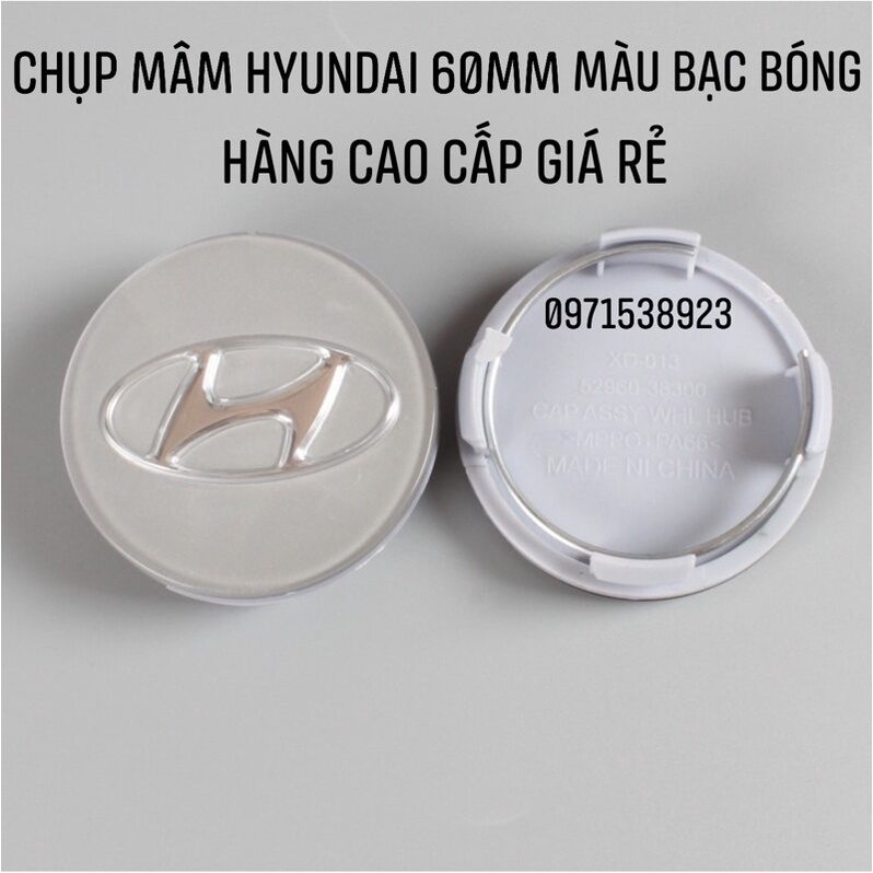 Chụp mâm hyundai kích thước 60mm có 3 màu cao cấp