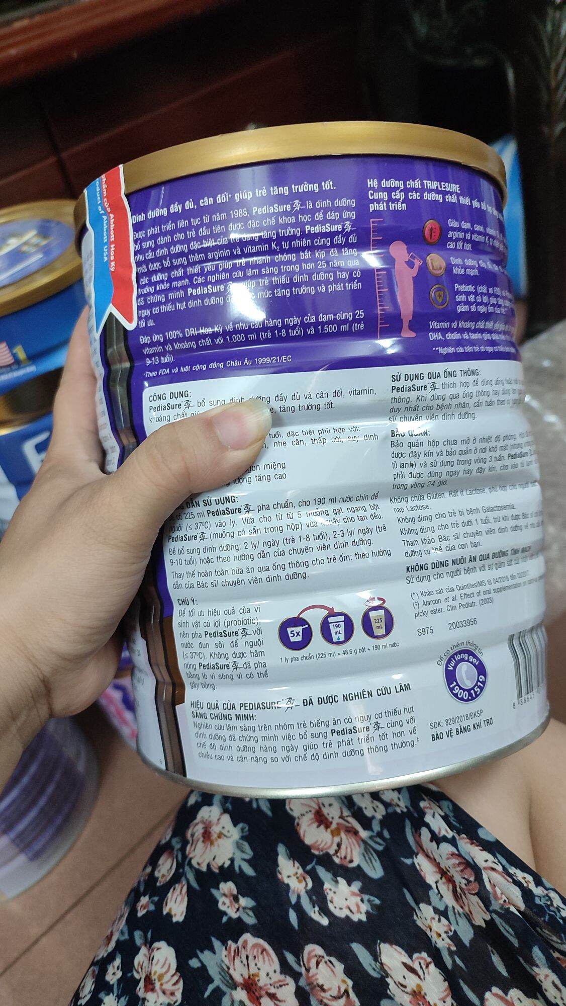 pediasure 1.6kg hàng móp nhẹ