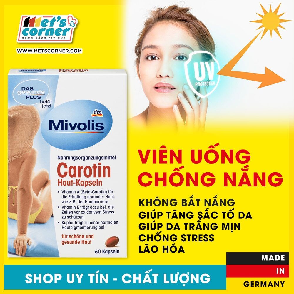Viên chống nắng carotin - mivolis