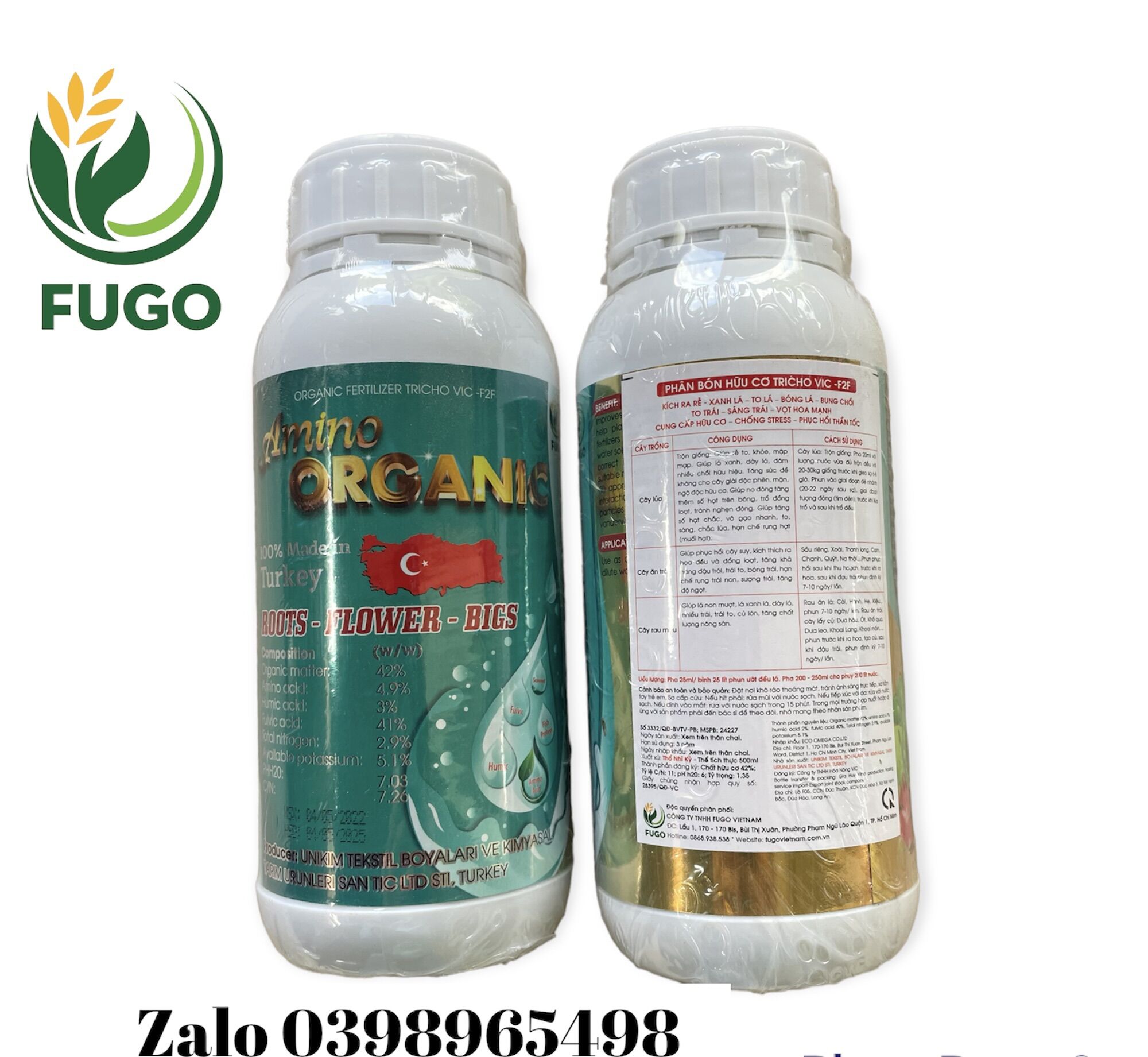 AMINO THỔ NHĨ KỲ FUGO(HỮU CƠ NƯỚC THỔ NHĨ KỲ)