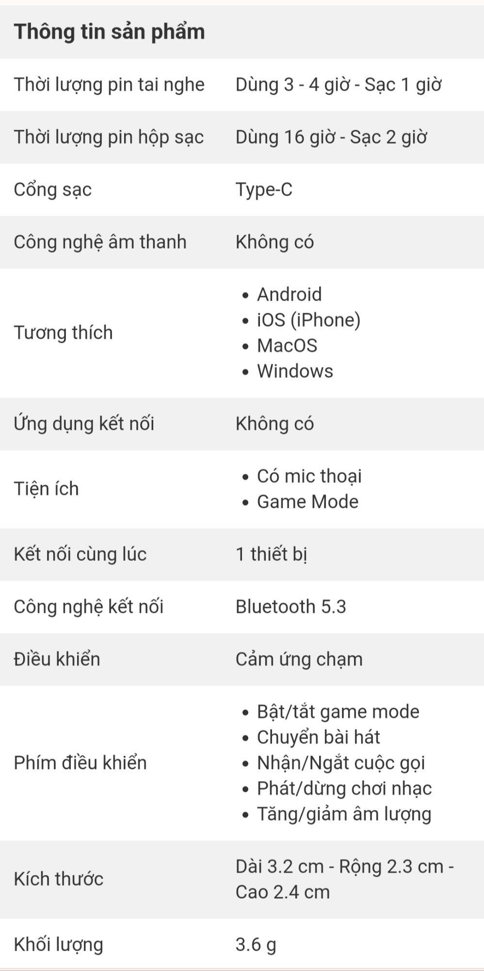Tai nghe Bluetooth True Wireless AVA+ FreeGo W26 Trưng Bày 99%