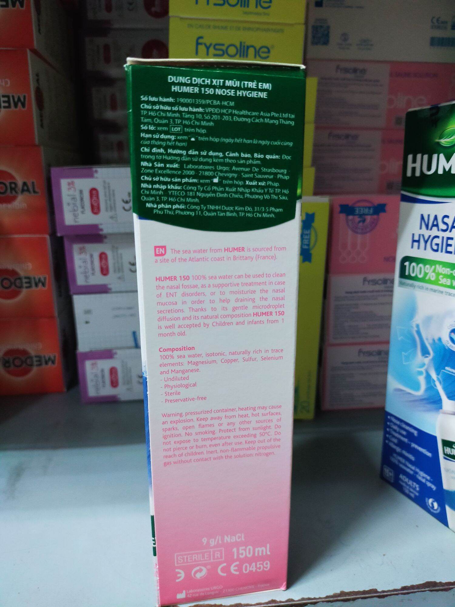Xịt vệ sinh mũi Humer 150ml