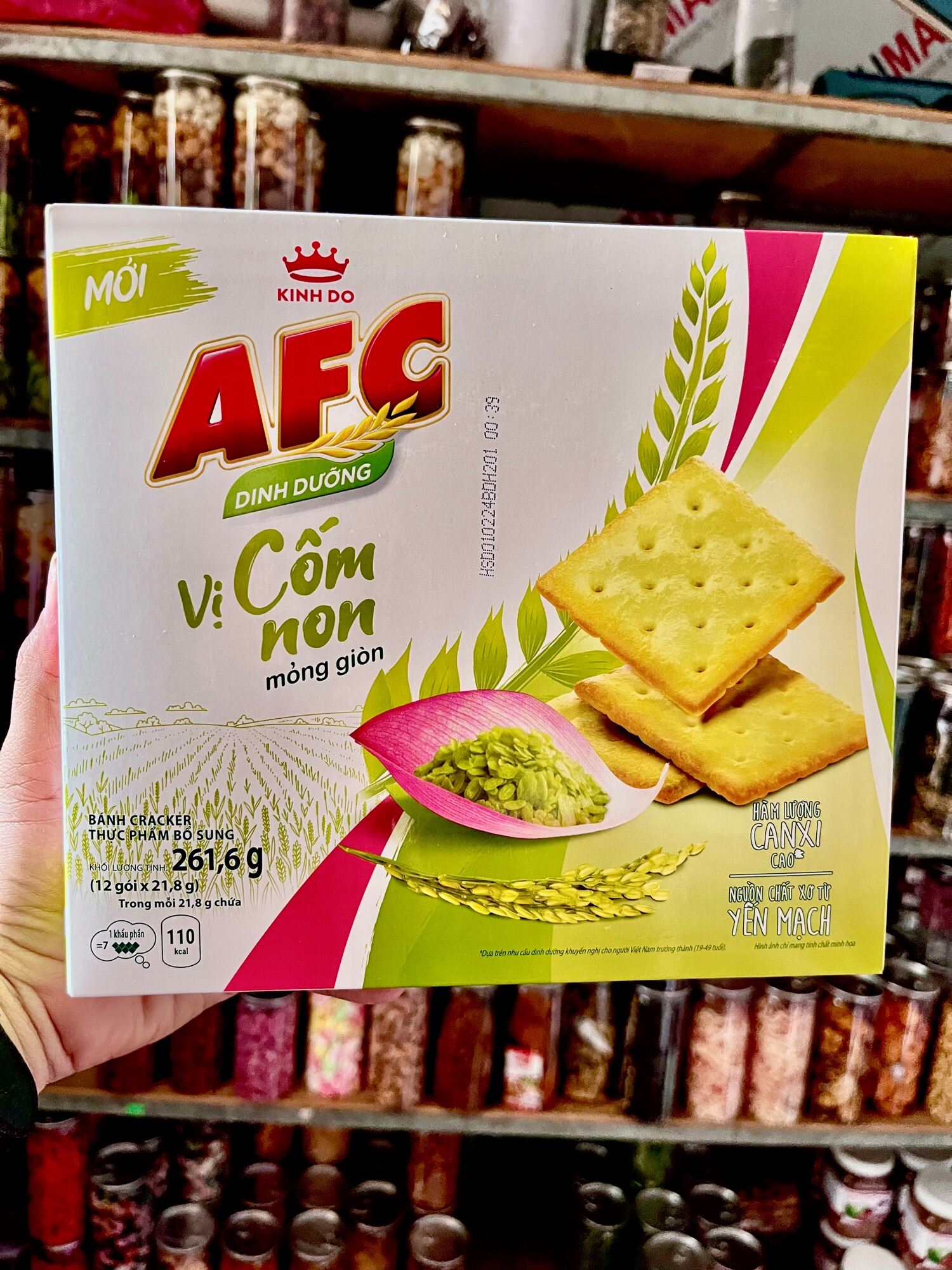 Bánh quy dinh dưỡng AFC vị cốm non hộp 261g