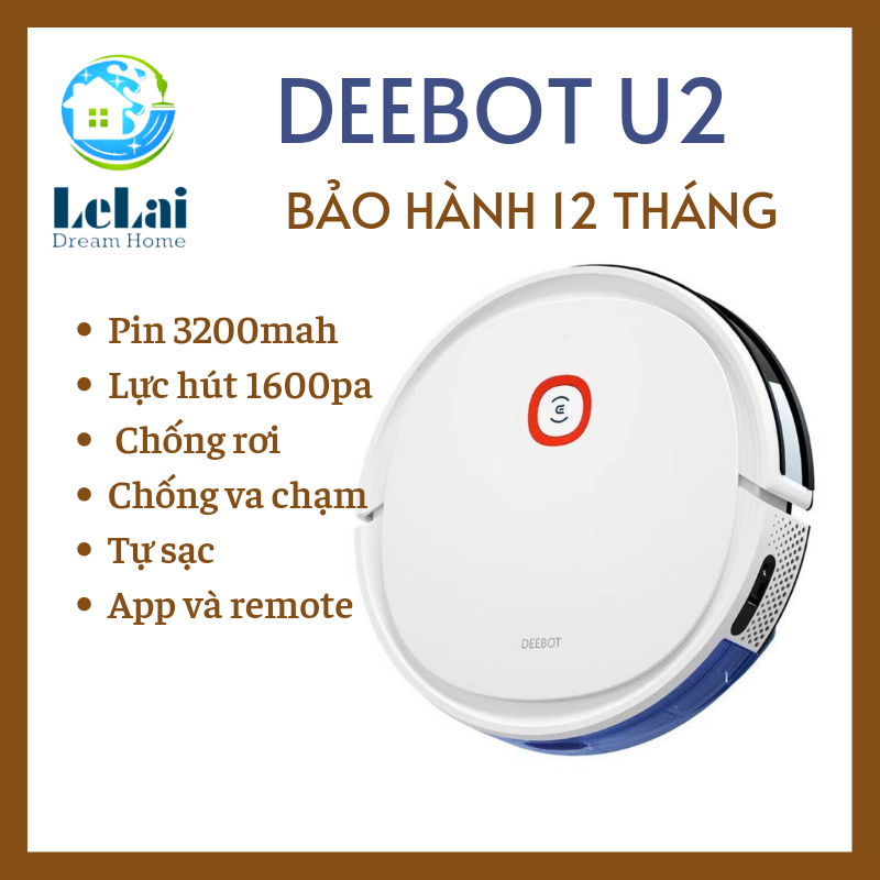 Robot hút bụi Ecovacs Deebot U2 , U2 Power Hàng trưng bày như mớ, lau hút mạnh, dễ sử dụng