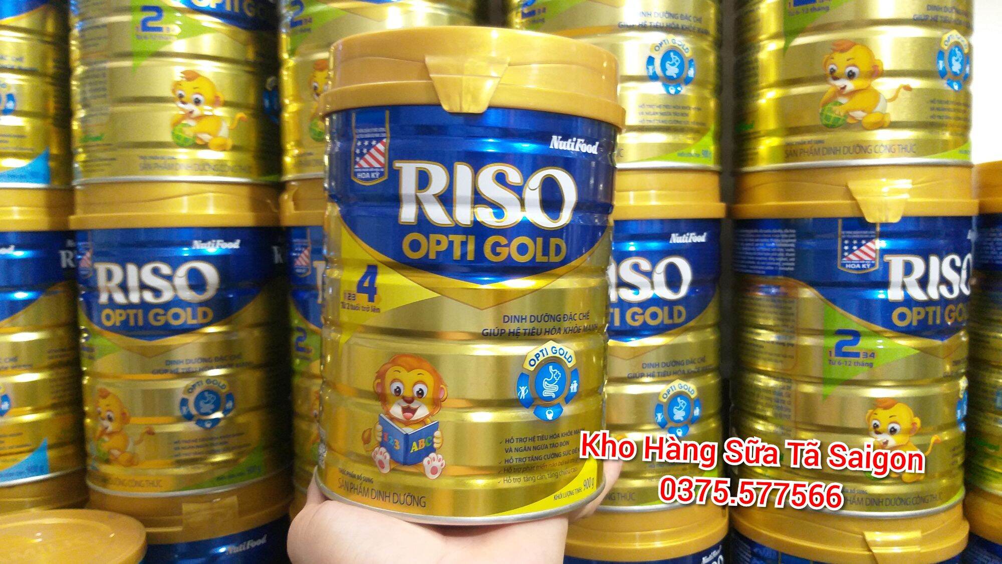 Sữa bột RISO OPTI GOLD lon 900g của Nutifood
