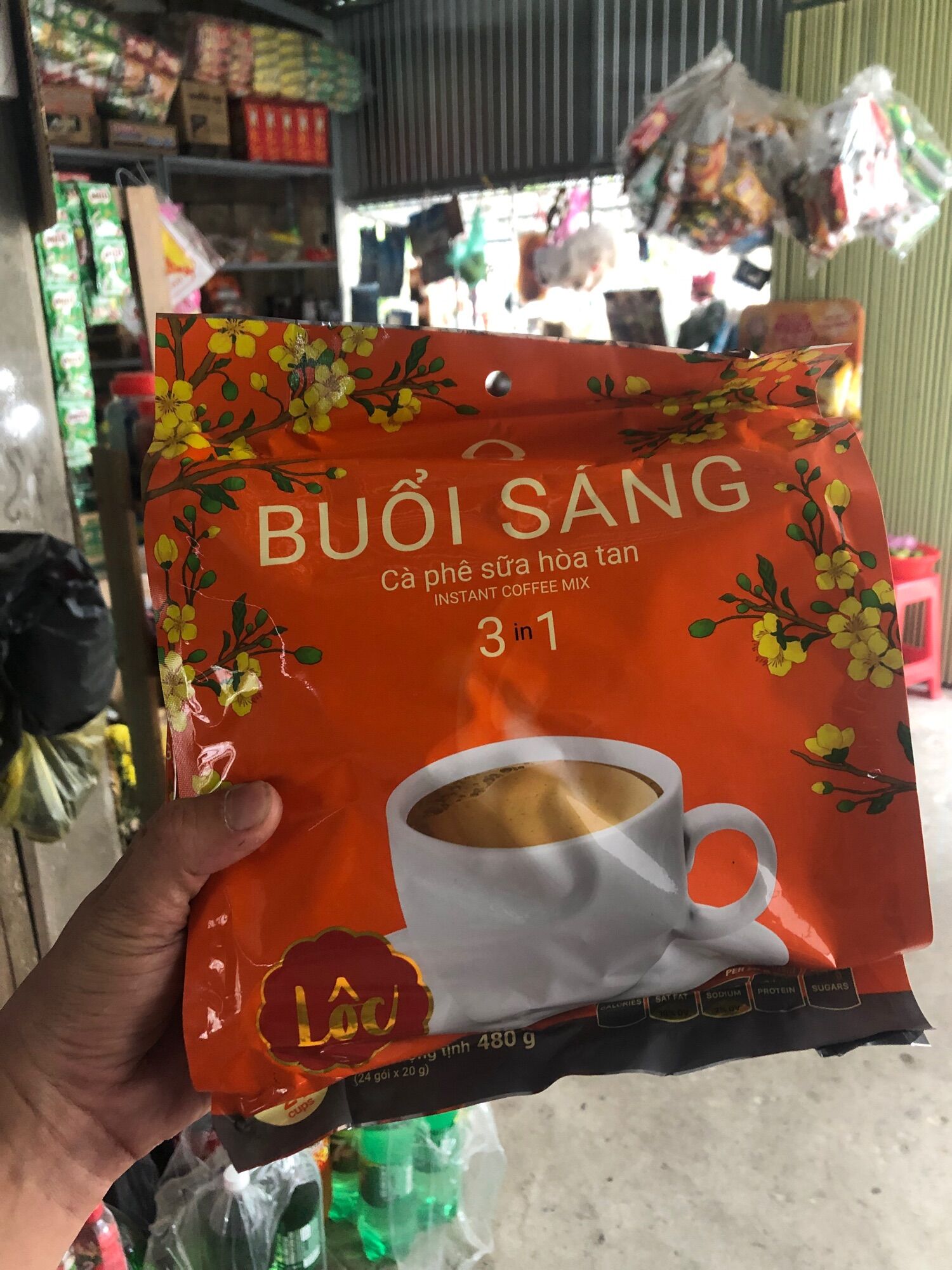 Cà phê sữa hoà tan Buổi Sáng 3in1 380g ( 24gói * 20g )