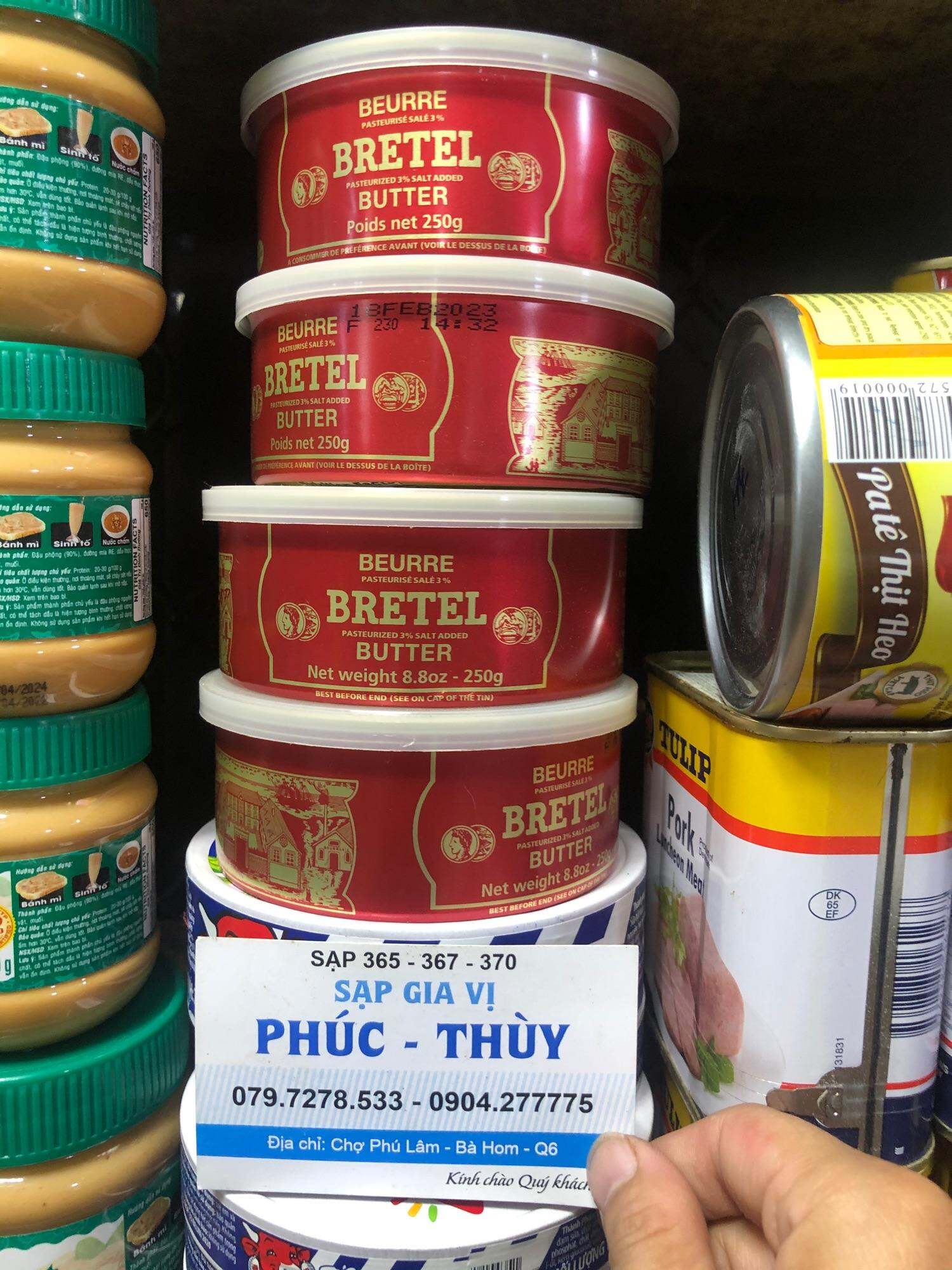 Bơ Pháp Bretel, hộp thiết 250gr
