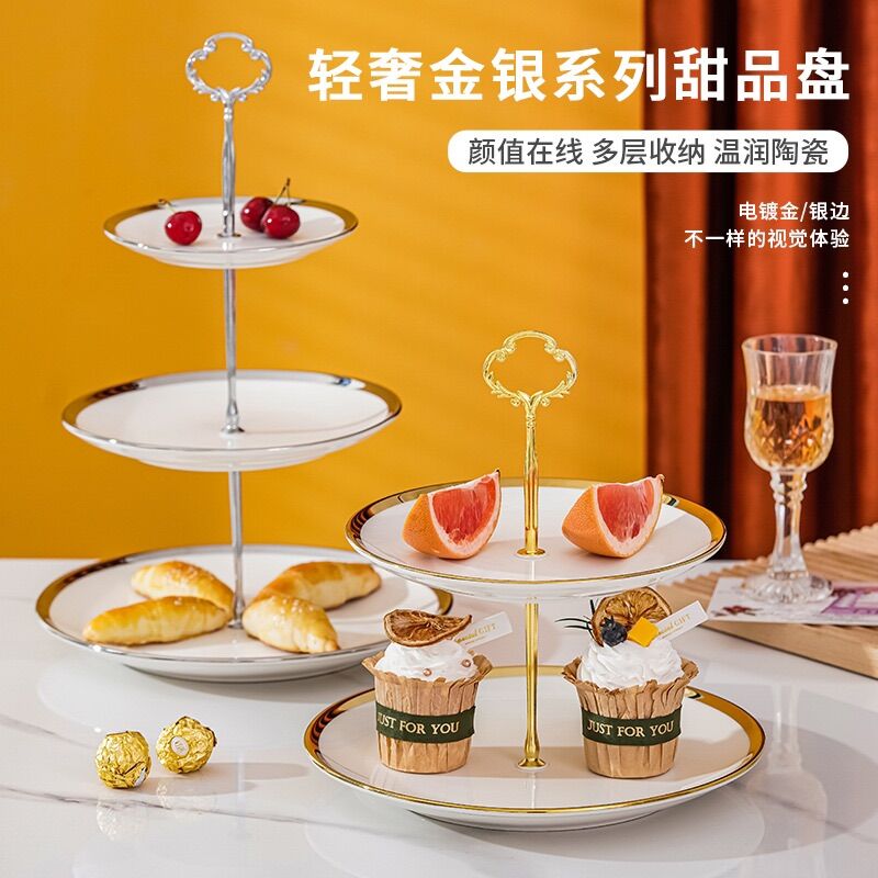 Khay đựng bánh, kẹo,pancake 3 tầng cao cấp