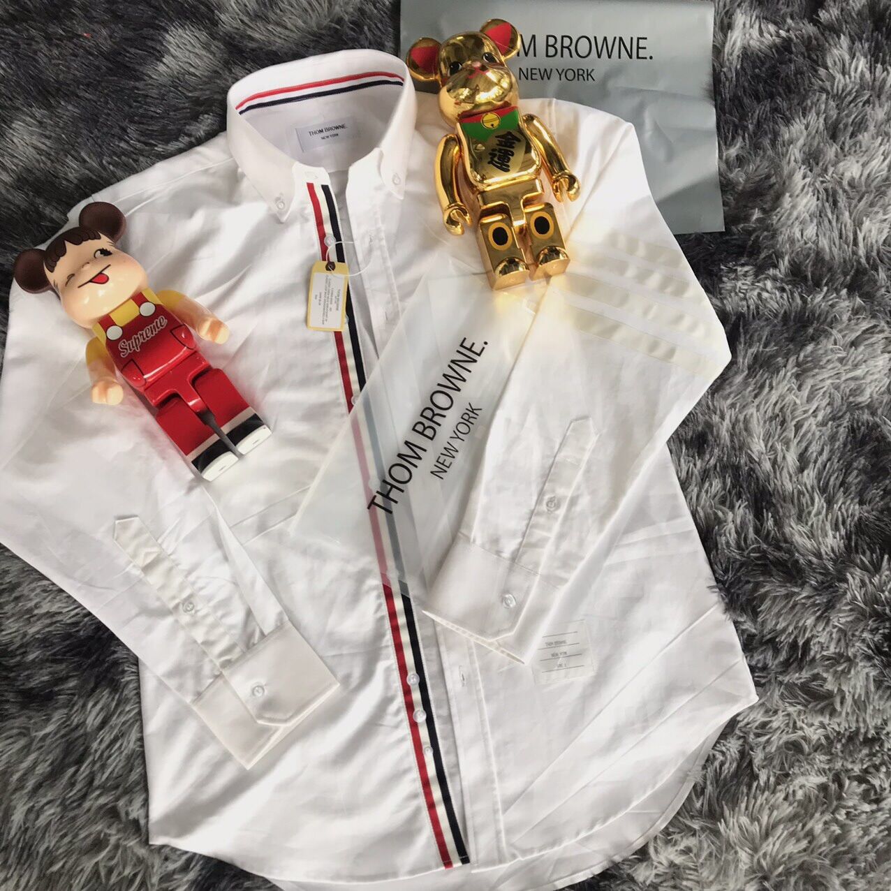 Áo sơ mi Thom Brown 4 sọc trắng