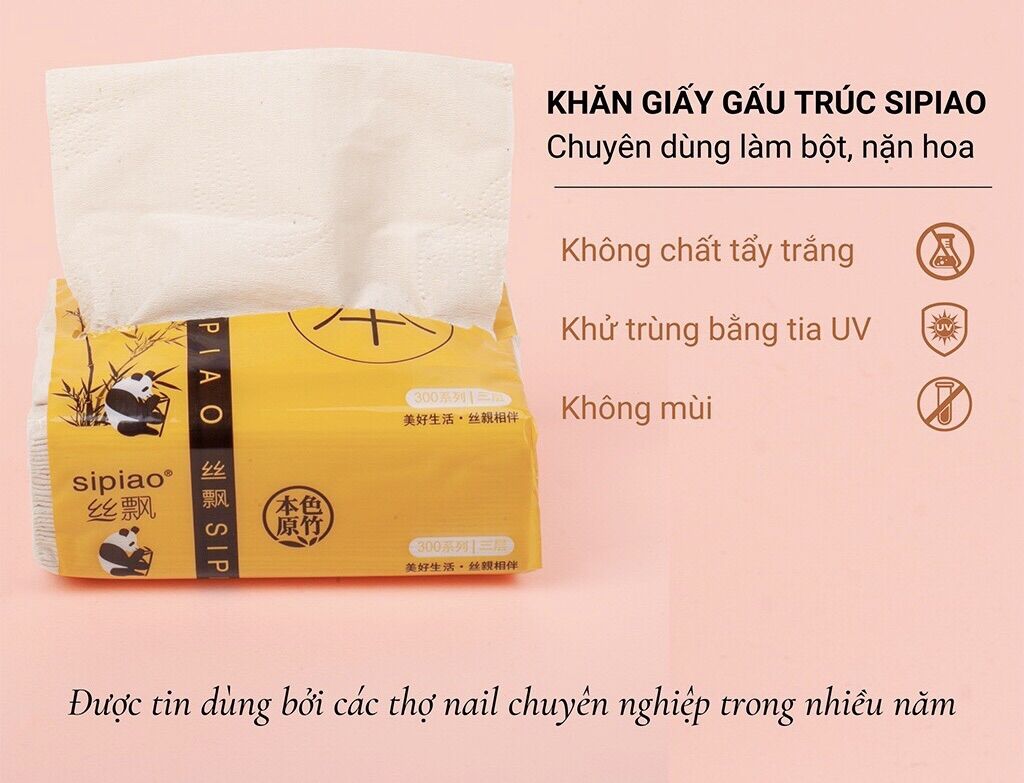 Giấy gấu trúc dùng để nặn hoa , đắp bột nail