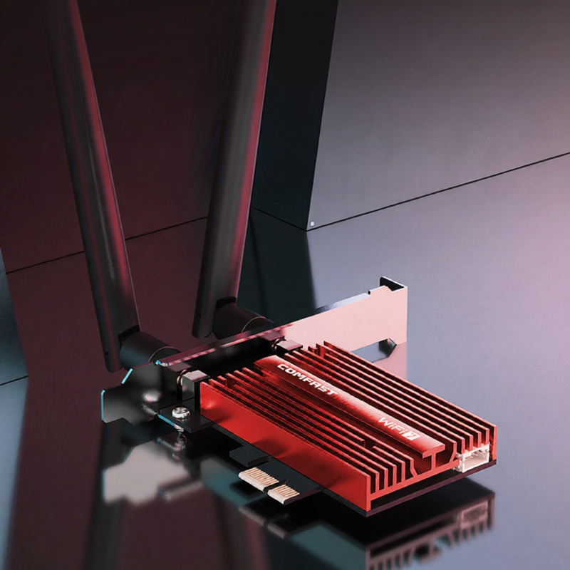 COMFAST | Card Wifi 7 PCIE CF-BE200 PRO Tri-Band (2.4/5/6GHz) Kèm Bluetooth 5.4 Cho PC Gaming