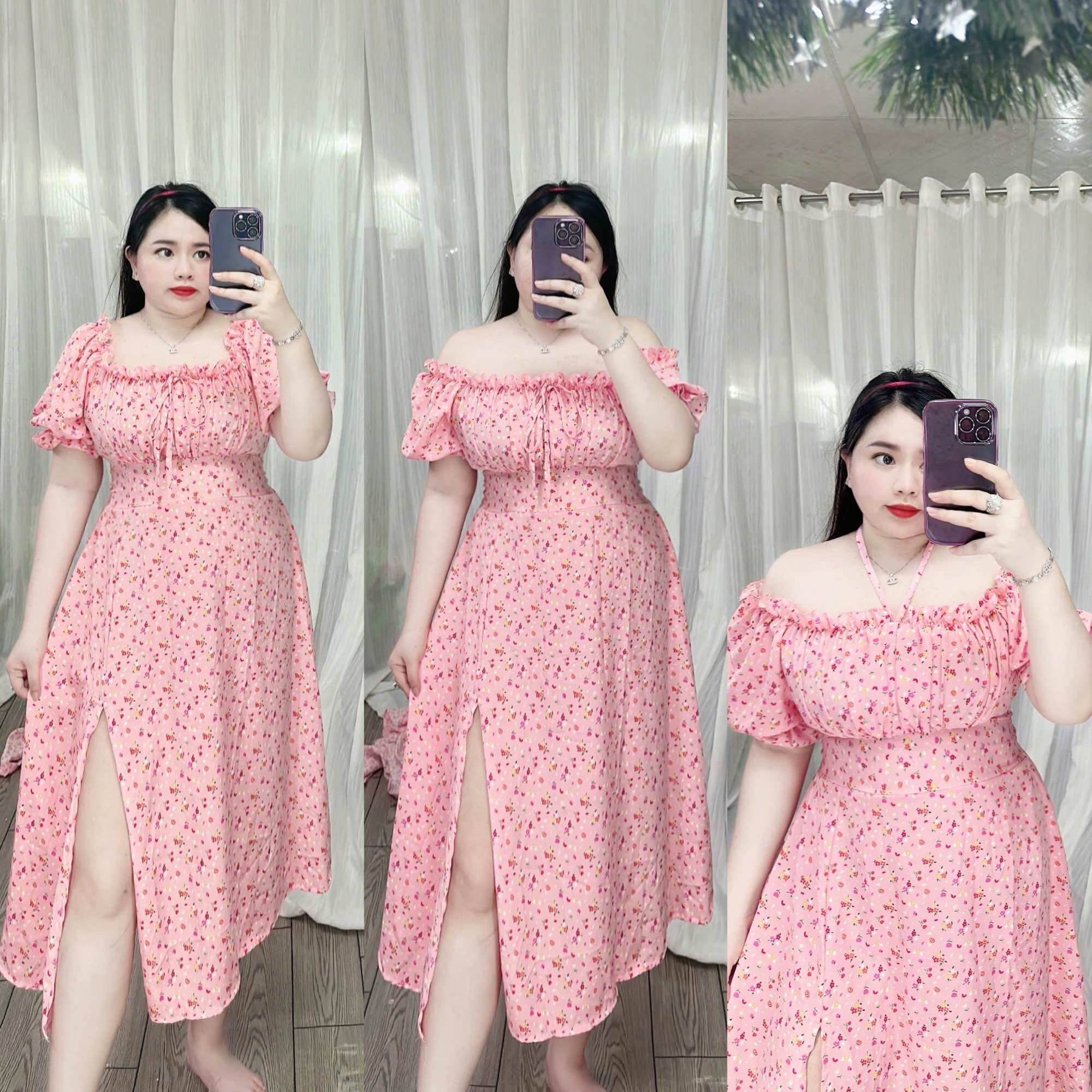 [Bigsize 65-90kg] Đầm Lụa Ý Xẻ Tà